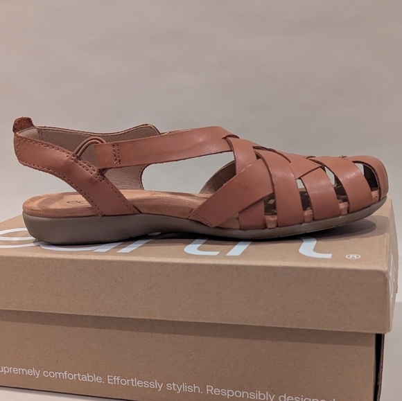 Earth Brown Leather Sandals - Picture 9 of 12